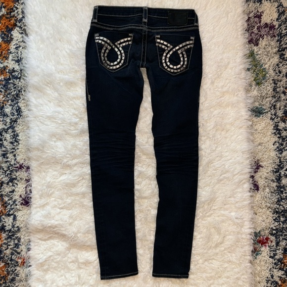 Big Star⭐️Jenae Ankle Skinny Black Label Stretch Dark Wash Jean 26R - Picture 2 of 16